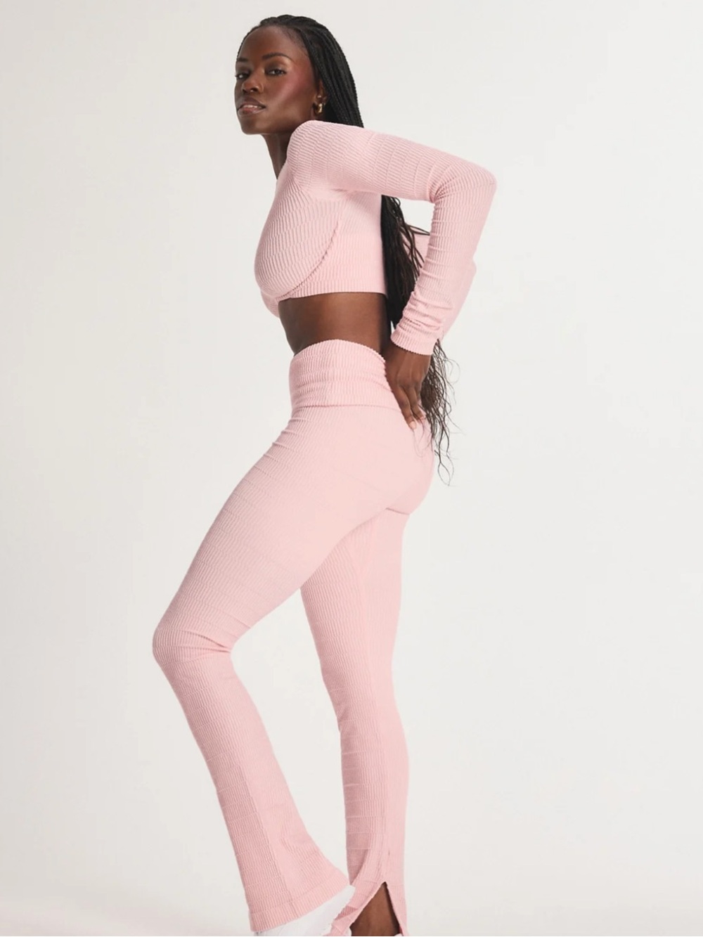 Savage X Fenty Set FRAME WORK JACQUARD UNDERWIRE TOP & Slit Leggings
